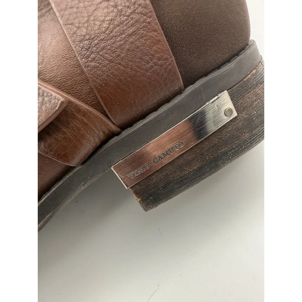 Vince Camuto Paton Brown Leather Over The Knee Riding Boots Womens 6M/36